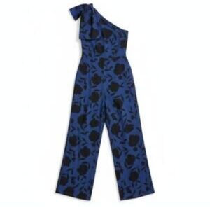 Kate Spade New York One-Shoulder Straight Leg Floral Jumpsuit‎